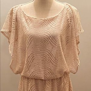 Off White Fringed Dress